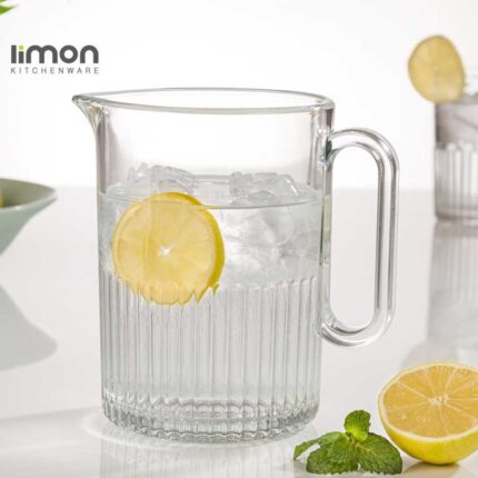پارچ شیشه ای شیاردار لیمون 1